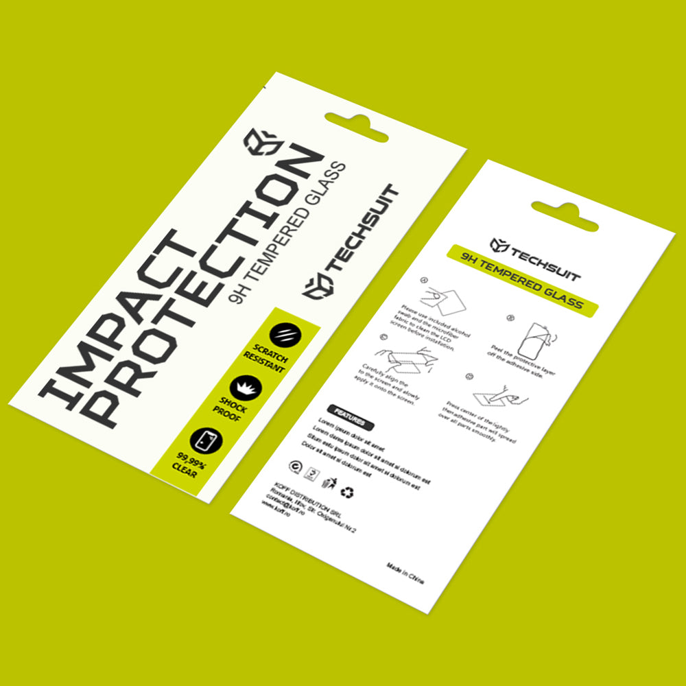 Techsuit Screen Protector Film for Xiaomi Redmi 10 2022 / 10 (2021), Tempered Glass, Full Glue, 111D, Black