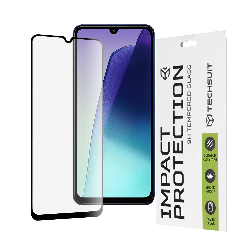 Techsuit Screen Protector Film for Xiaomi Redmi A5 4G (Regional) / 14C / Poco C75, Tempered Glass, Full Glue, 111D, Black