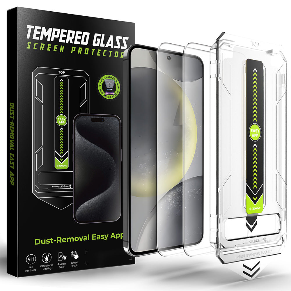 Techsuit TitanGlass CrystalHD Screen Protector for Samsung Galaxy S25+ S936 / S24+ S926, Tempered Glass, Full Glue, Set of 2 pieces