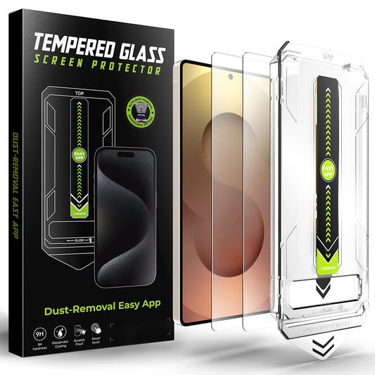 Techsuit TitanGlass CrystalHD Screen Protector for Samsung Galaxy S25 Ultra S938, Tempered Glass, Full Glue, Set of 2 pieces