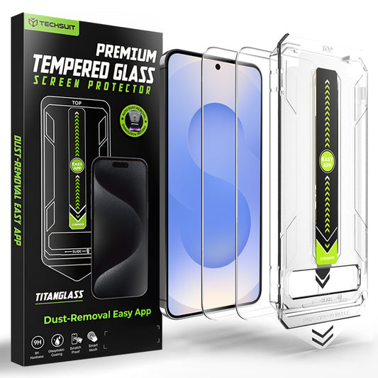 Προστατευτική Μεμβράνη Οθόνης Techsuit TitanGlass CrystalHD για Samsung Galaxy S26 S942, Ενισχυμένο Γυαλί, Full Glue, Σετ 2 τεμαχίων