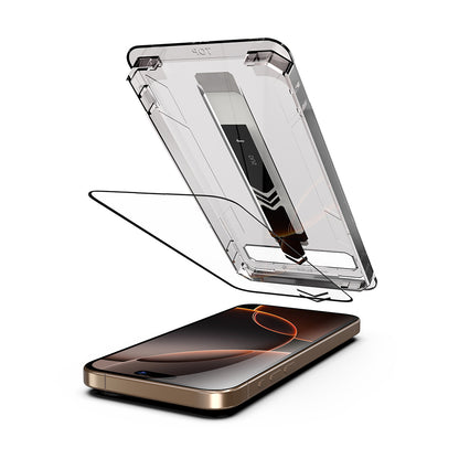 Προστατευτική μεμβράνη οθόνης Techsuit TitanGlass για Apple iPhone 11 Pro / XS / X, Ασφαλισμένο γυαλί, Πλήρης κόλλα, Μαύρο