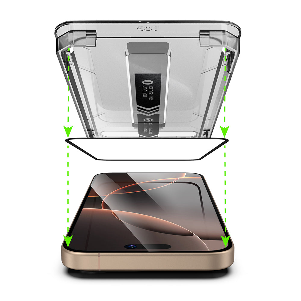Προστατευτική μεμβράνη οθόνης Techsuit TitanGlass για Apple iPhone 11 Pro / XS / X, Ασφαλισμένο γυαλί, Πλήρης κόλλα, Μαύρο