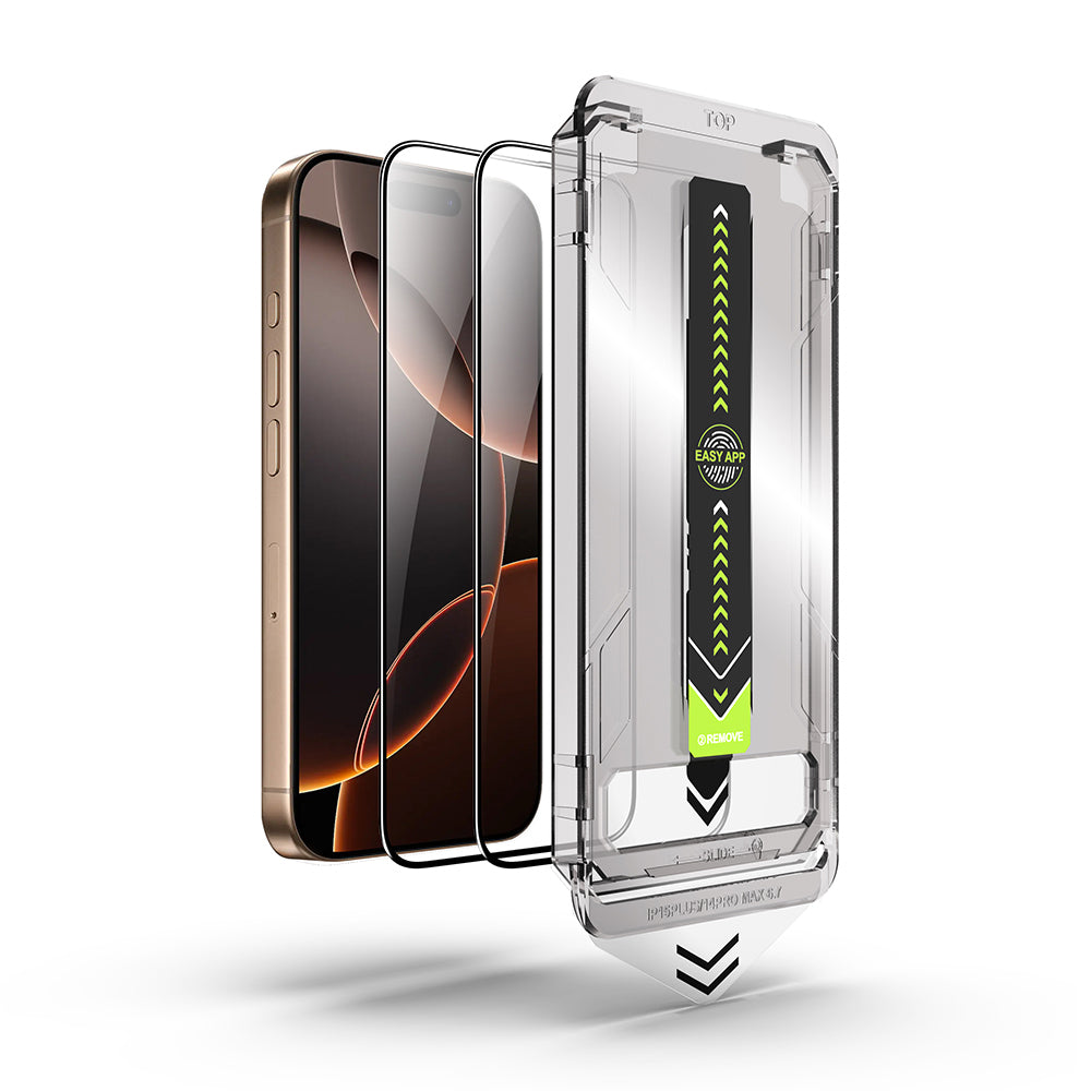 Techsuit TitanGlass Screen Protector for Apple iPhone 11 Pro / XS / X, Tempered Glass, Full Glue, Set of 2 pieces, Black