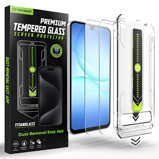 Techsuit TitanGlass CrystalHD Screen Protector for Samsung Galaxy A17 5G A176 / A16 5G A166 / A16 4G A165, Tempered Glass, Set of 2 pieces
