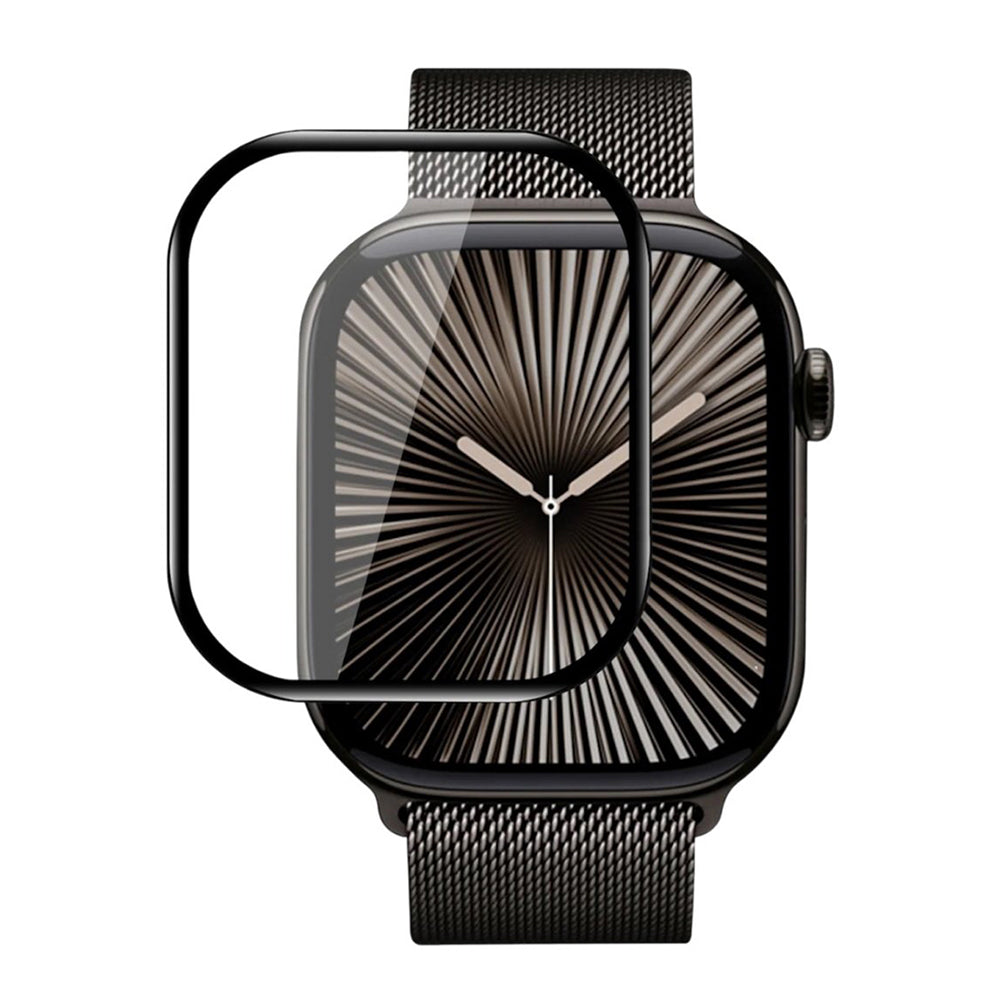 Blueo High Molecule Protective Film for Apple Watch Series 10 46mm, Tempered Glass, Black
