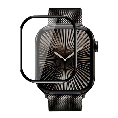 Blueo High Molecule Protective Film for Apple Watch Series 10 46mm, Tempered Glass, Black