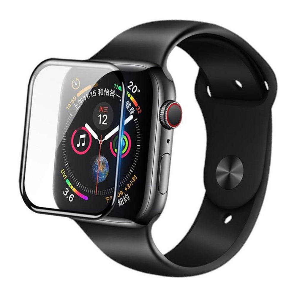 Blueo High Molecule Protective Film for Apple Watch Series 10 46mm, Tempered Glass, Black