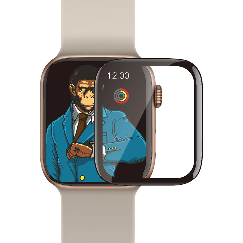 Blueo High Molecule Protective Film for Apple Watch 8 / 7 45mm Series, Tempered Glass, Black