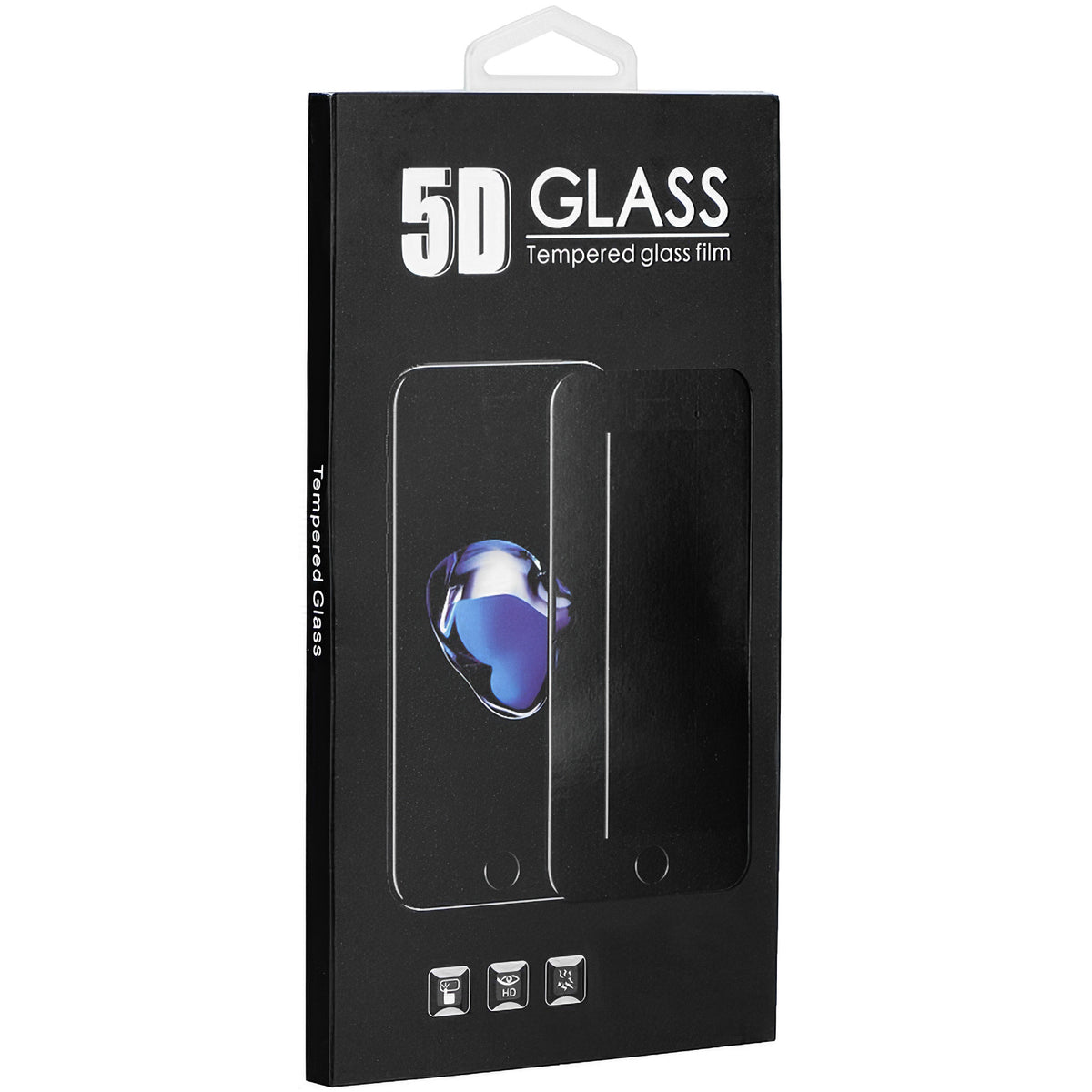 OEM Screen Protector Film for Samsung Galaxy A20e A202, Tempered Glass, Full Glue, 5D, Black