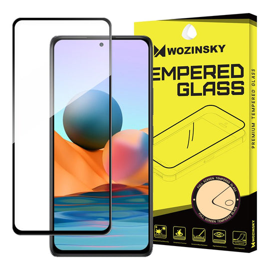 Προστατευτική Μεμβράνη Οθόνης WZK για Xiaomi 12T / 12T Pro / Redmi Note 10 Pro, Ενισχυμένο Γυαλί, Πλήρης Κόλληση, Μαύρη