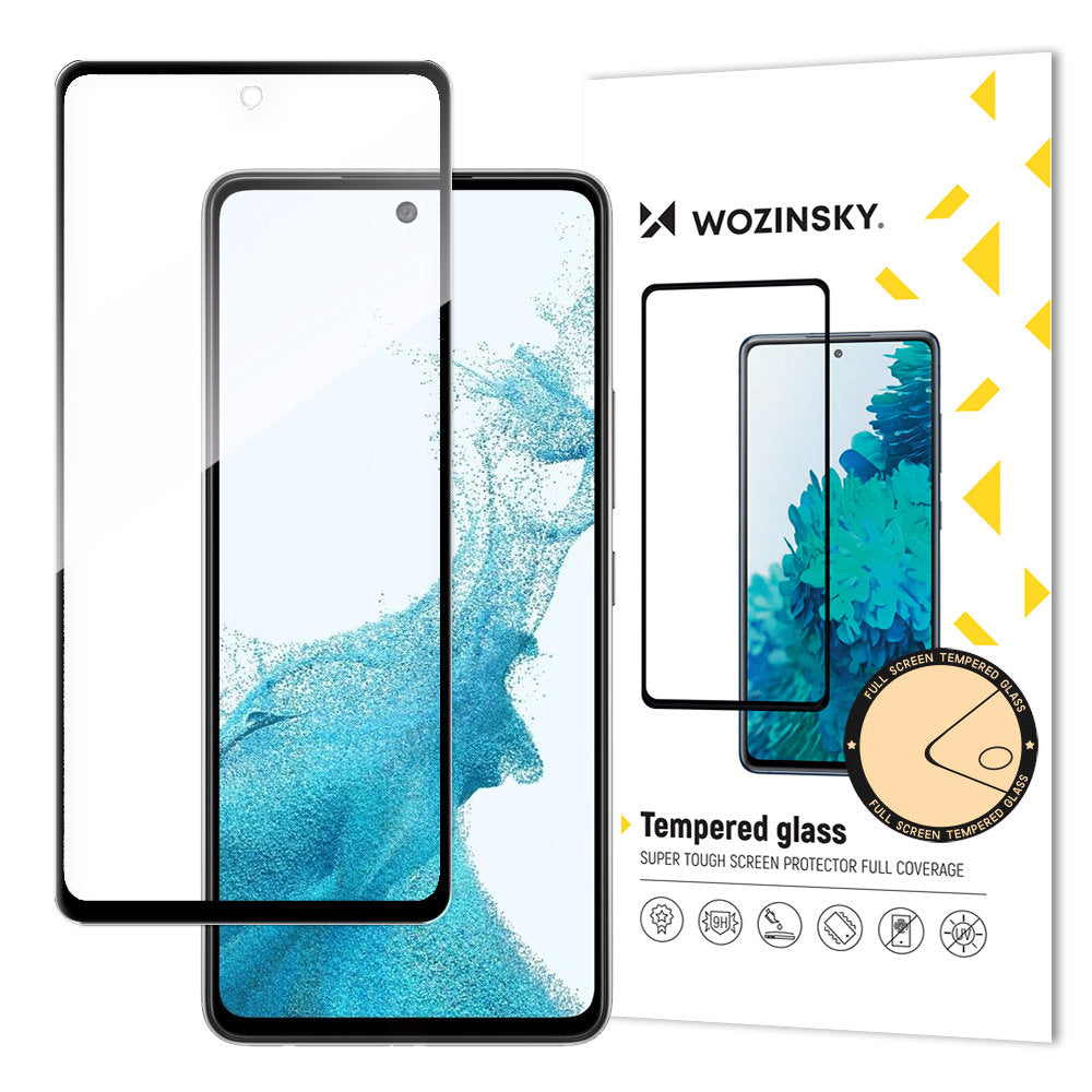 Προστατευτική Μεμβράνη Οθόνης WZK για Samsung Galaxy A53 5G A536, Ενισχυμένο Γυαλί, Πλήρης Κόλληση, Μαύρη