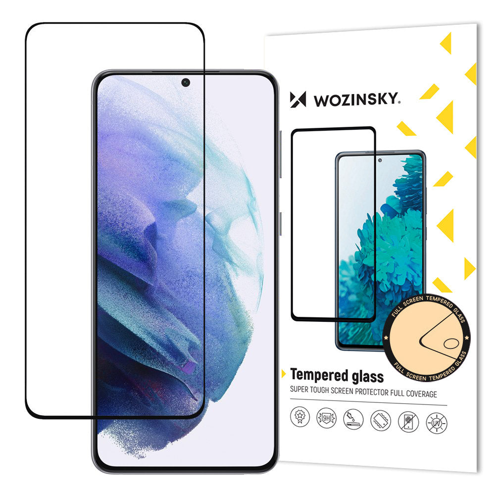 Προστατευτική Μεμβράνη Οθόνης WZK για Samsung Galaxy S23+ S916, Ενισχυμένο Γυαλί, Πλήρης Κόλληση, Μαύρη