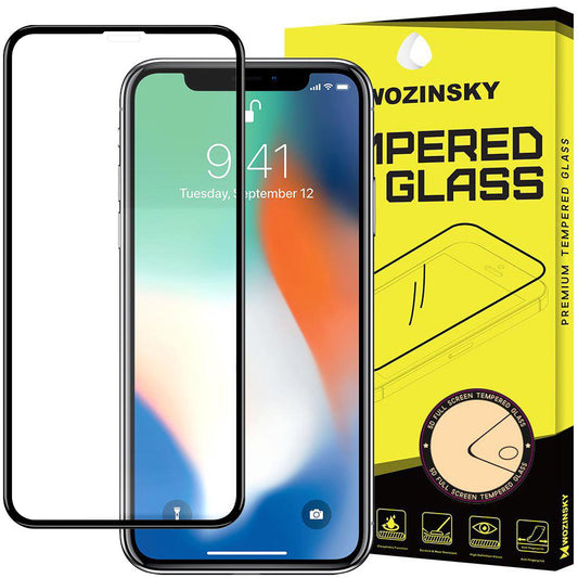Προστατευτική μεμβράνη οθόνης WZK για Apple iPhone 11 / XR, Ασφαλισμένο γυαλί, Πλήρης κόλλα, Μαύρο