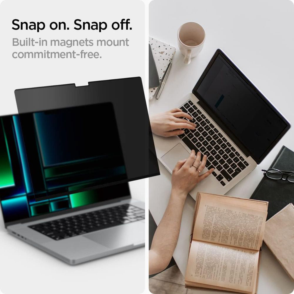 Προστατευτική Μεμβράνη Οθόνης Privacy Spigen Safe View Magnetic για Apple MacBook Pro 14inch (2026) / (2025) / (2024) / (2023) / (2022) / (2021), Πλαστικό