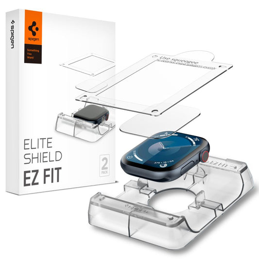 Προστατευτική Μεμβράνη Spigen Elite Shield EZ FIT για Apple Watch Series 10 46mm, Σετ 2 τεμαχίων, Πλαστικό AFL08579