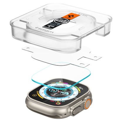 Spigen GlastR EZ FIT Screen Protector for Apple Watch Ultra Series, Set of 2, Tempered Glass AGL05556