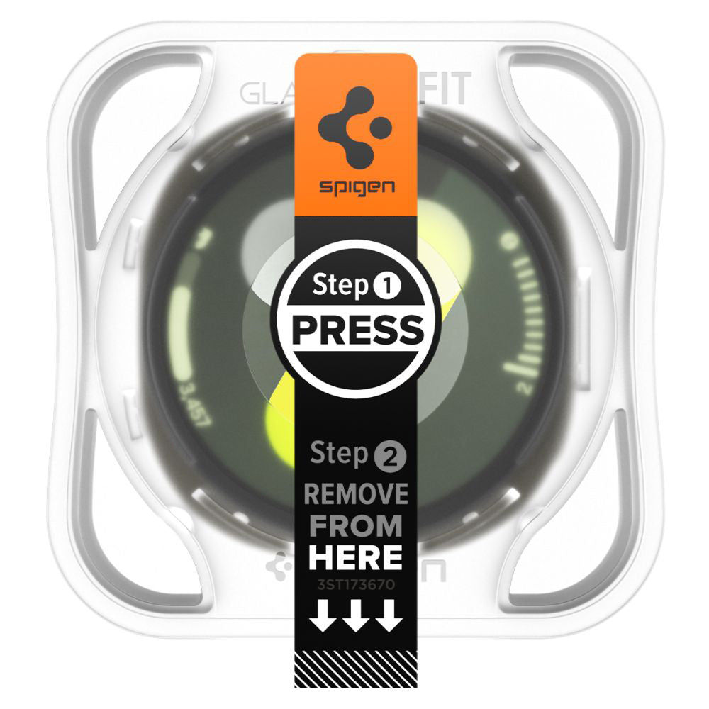 Spigen GlastR EZ FIT Protective Film for Samsung Galaxy Watch9 / Watch8 40mm, Set of 2, Tempered Glass AGL09874
