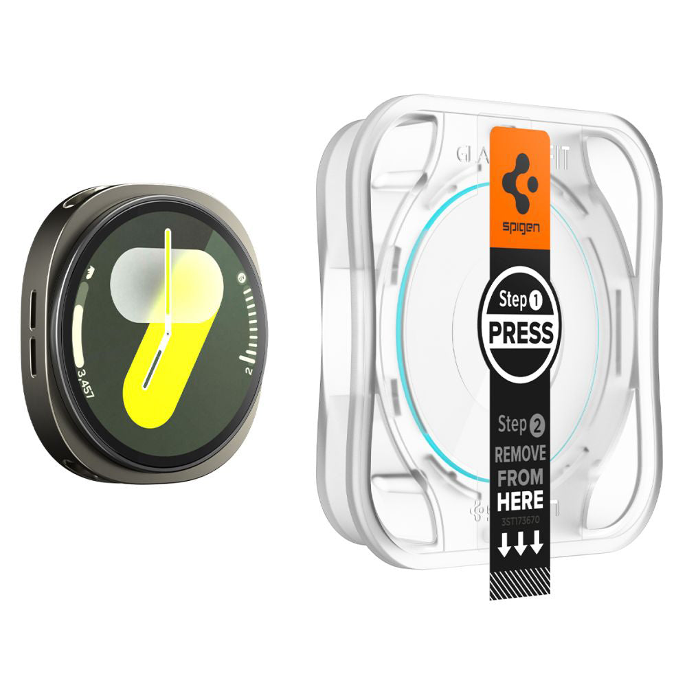 Spigen GlastR EZ FIT Protective Film for Samsung Galaxy Watch9 / Watch8 40mm, Set of 2, Tempered Glass AGL09874