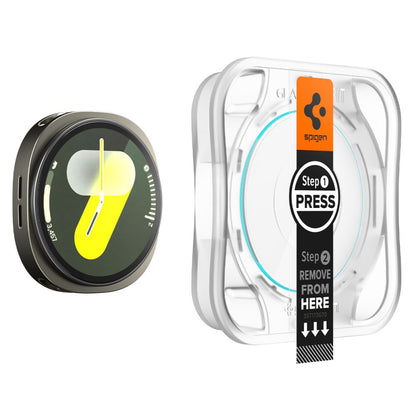 Spigen GlastR EZ FIT Protective Film for Samsung Galaxy Watch9 / Watch8 40mm, Set of 2, Tempered Glass AGL09874