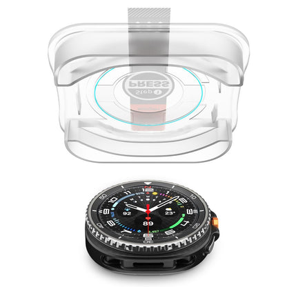 Spigen GlastR EZ FIT Protection Film for Samsung Galaxy Watch8 Classic, Set of 2 Pieces, Tempered Glass AGL09877