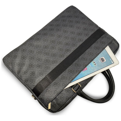 Τσάντα Guess 4G Round Classic Logo για Laptop 16 ιντσών, Μαύρη
