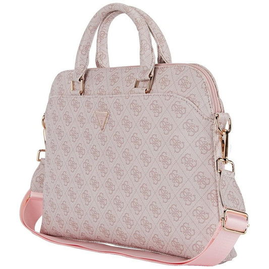 Τσάντα Guess 4G Triangle Logo για Laptop 15inch, Ροζ