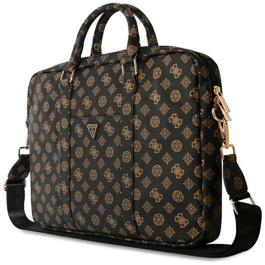Τσάντα Guess Peony Triangle Logo για Laptop 16inch, Μαύρη