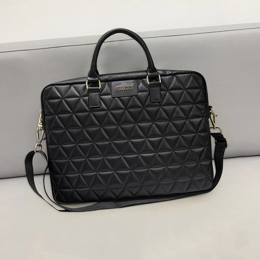 Τσάντα Guess Quilted για Laptop 15inch, Μαύρη