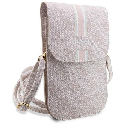 Τσάντα Παγκόσμια για Τηλέφωνο, Guess, 4G Stripes, Ροζ