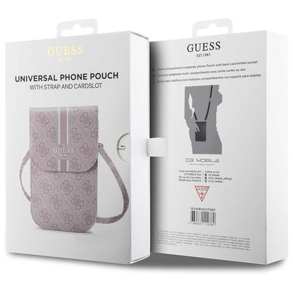 Τσάντα Παγκόσμια για Τηλέφωνο, Guess, 4G Stripes, Ροζ
