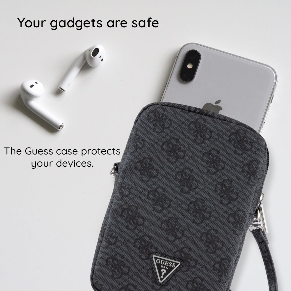 Τσάντα Κινητού Τηλεφώνου Universal, Guess, Triangle 4G, Μαύρη