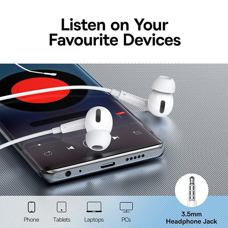 Handsfree 3.5mm Baseus Encok H18, Λευκό