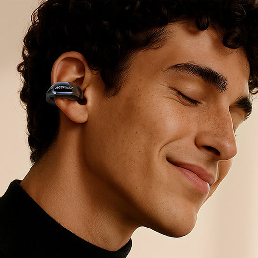 Handsfree Bluetooth Acefast Aceclip Pro, TWS, Χρυσό