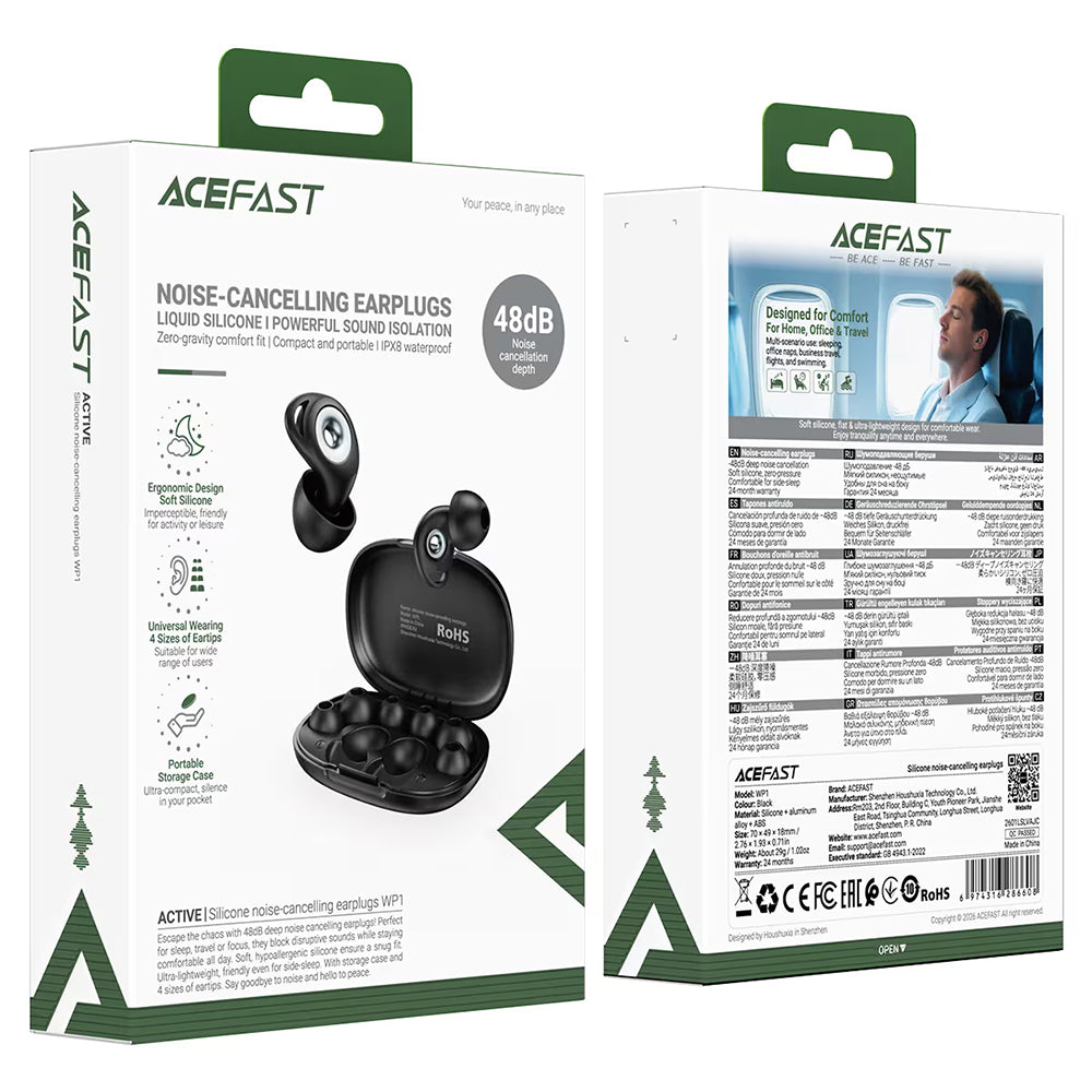 Acefast WP1 Bluetooth Handsfree, TWS, ANC, Black