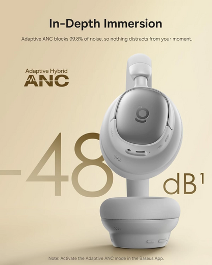 Handsfree Bluetooth Baseus Bowie Bass MH1, MultiPoint, A2DP, ANC, Γκρι A0203905