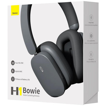 Handsfree Bluetooth Baseus Bowie H1, A2DP, ANC, Γκρι NGTW230213