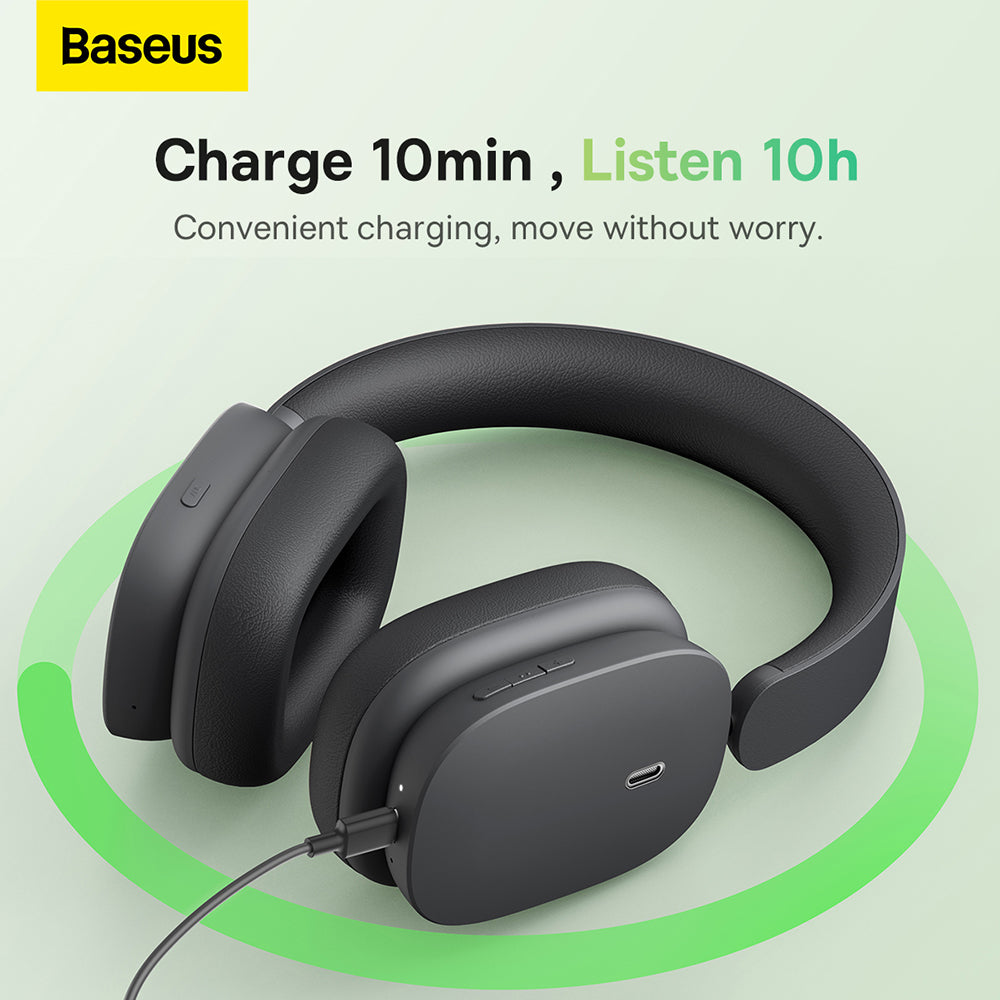 Handsfree Bluetooth Baseus Bowie H1, A2DP, ANC, Γκρι NGTW230213