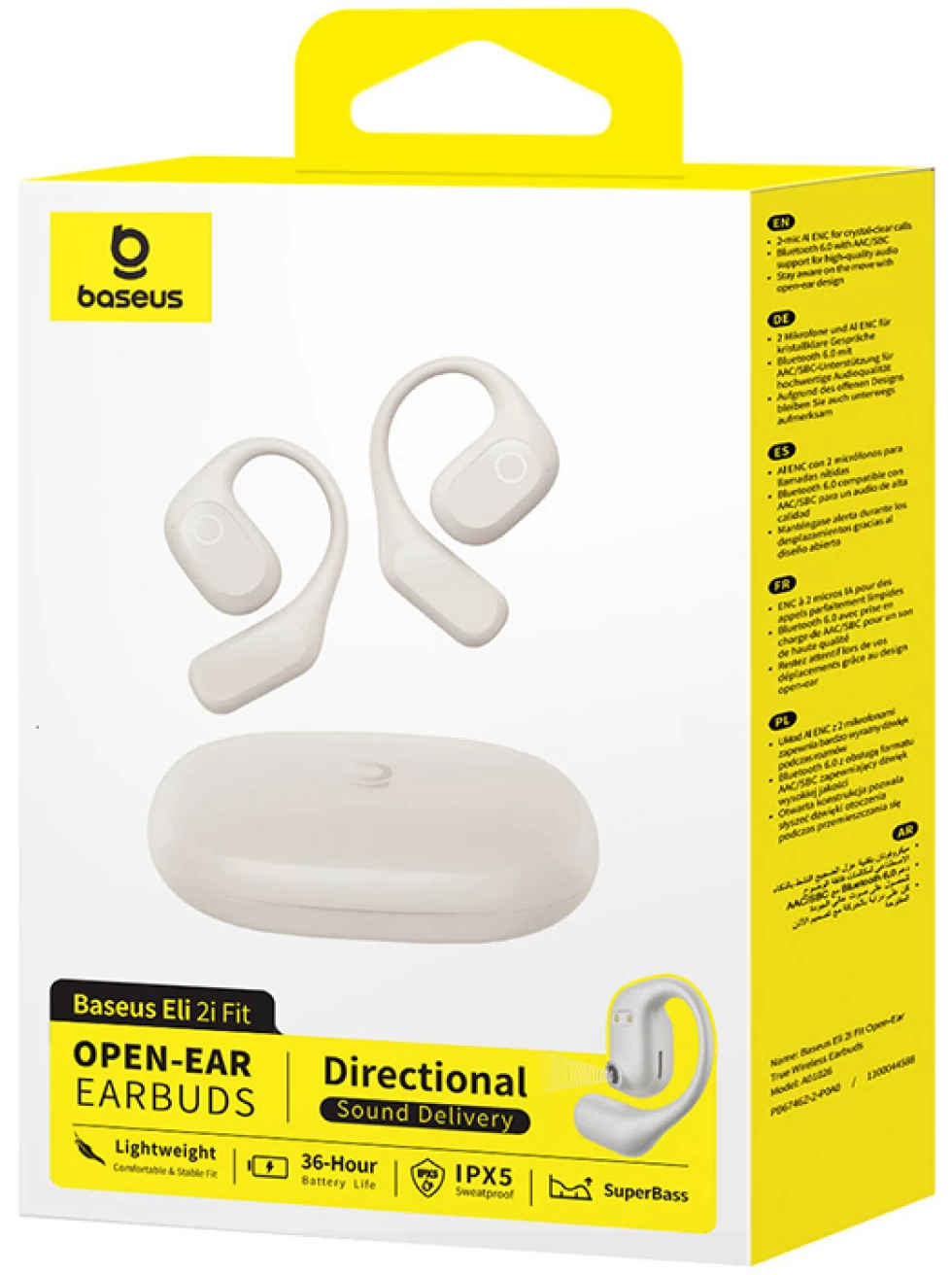 Handsfree Bluetooth Baseus Eli 2i Fit, TWS, Λευκό A0102603