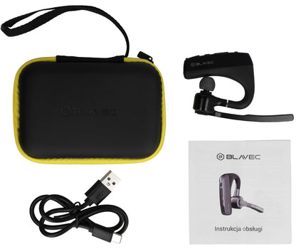 Bluetooth handsfree Blavec Voyager 1, MultiPoint, A2DP, Μαύρο