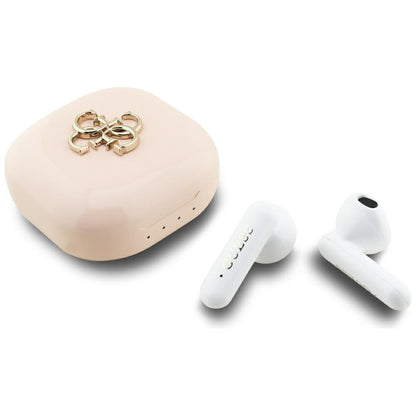 Handsfree Bluetooth Guess 4G Metal Logo, TWS, Pink