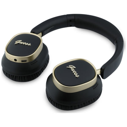 Handsfree Bluetooth Guess Rectangle Metal Script, A2DP, Μαύρο