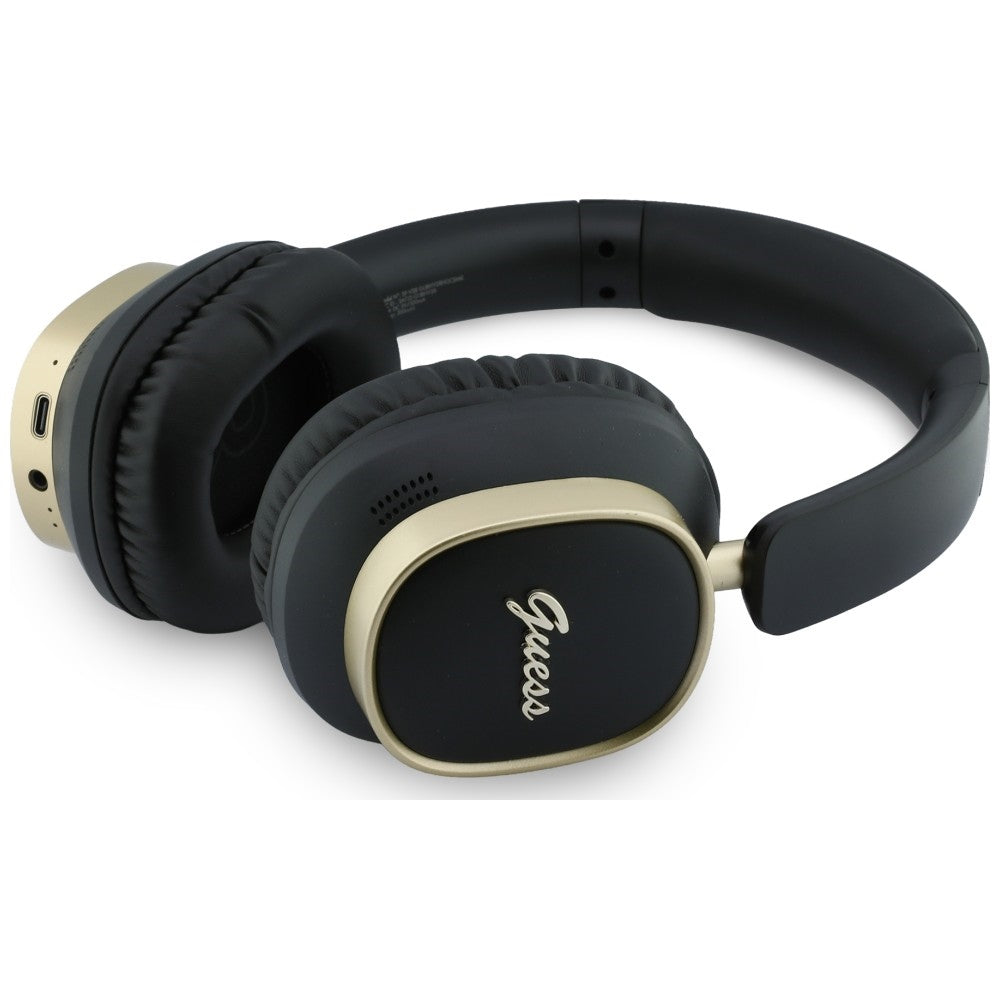 Handsfree Bluetooth Guess Rectangle Metal Script, A2DP, Μαύρο