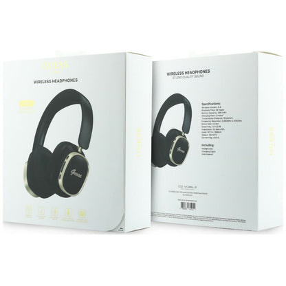 Handsfree Bluetooth Guess Rectangle Metal Script, A2DP, Μαύρο