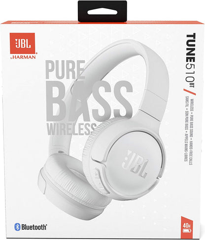 Bluetooth handsfree JBL Tune 510BT, MultiPoint, A2DP, λευκό JBLT510BTWWHTEU