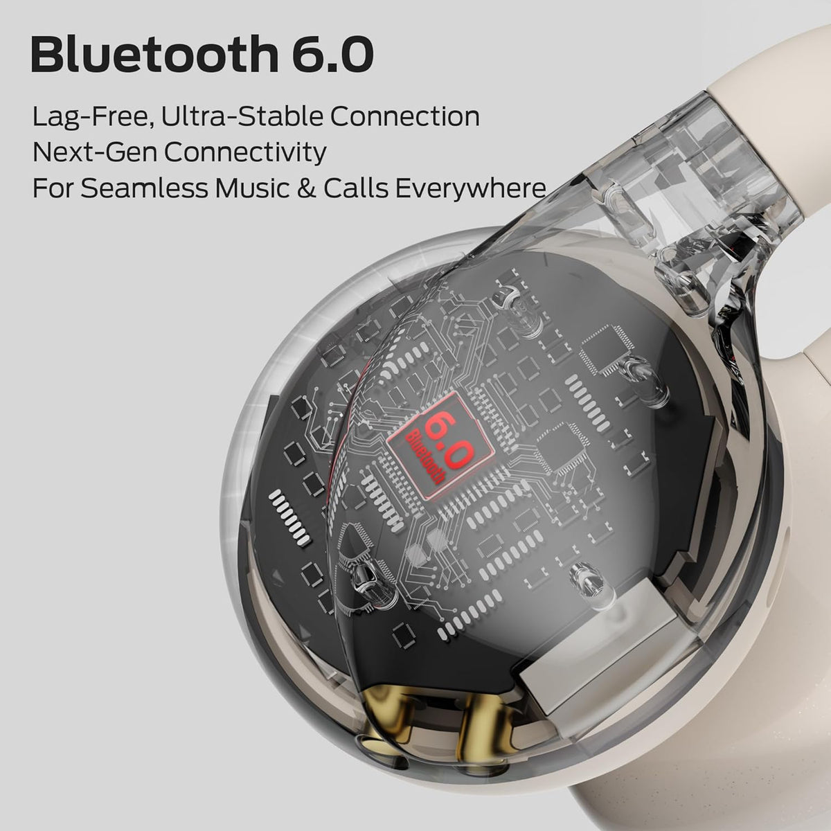 Ασύρματα ακουστικά Bluetooth Monster AC225, TWS, Ανοιχτό Κρεμ
