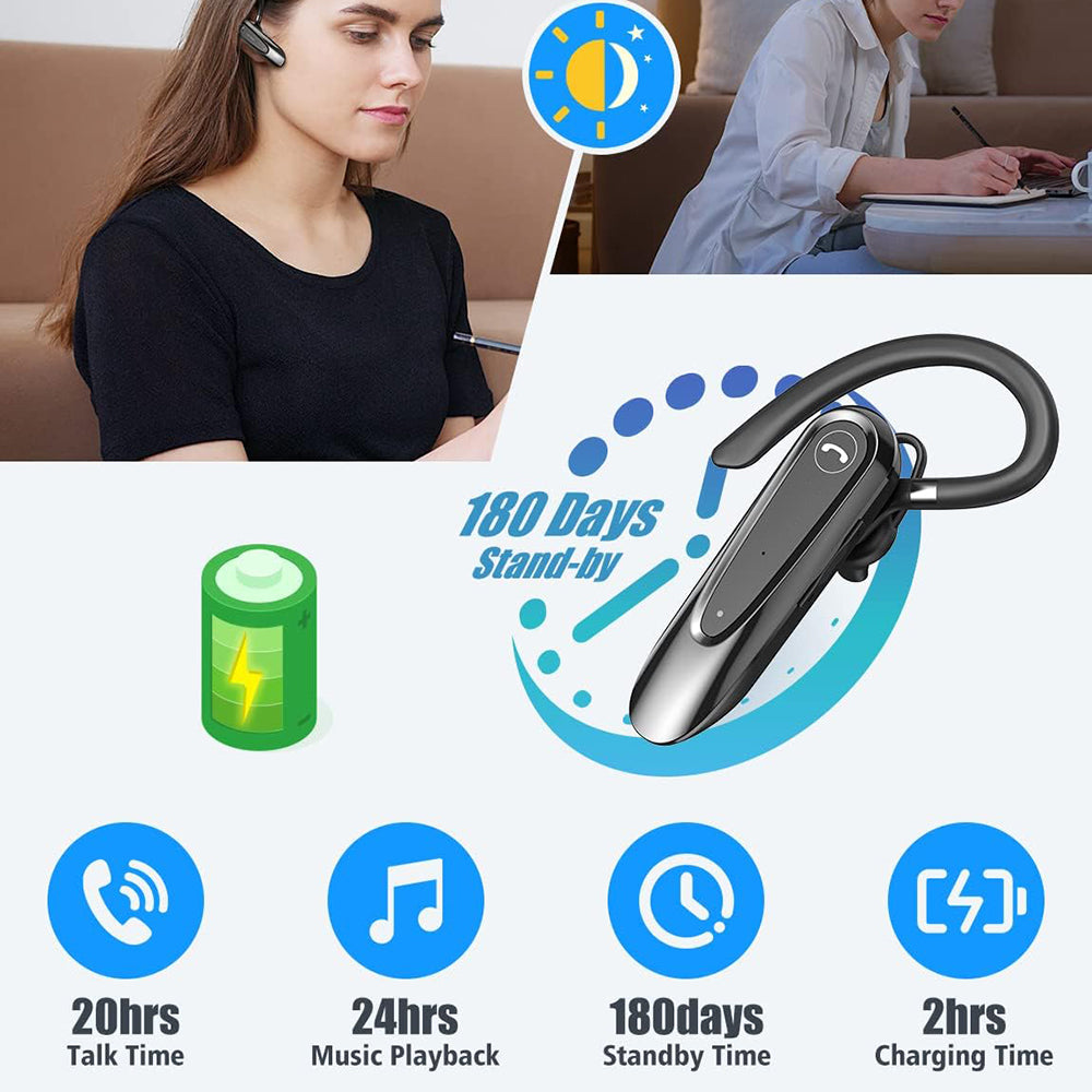 Handsfree Bluetooth Techsuit CB2 AirTalk, A2DP, Black