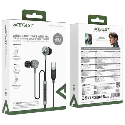 Handsfree USB-C Acefast L6, Black
