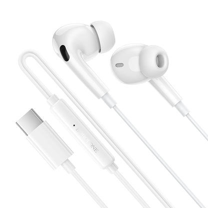 Handsfree USB-C Borofone BM100 Pro Fuente, Λευκό