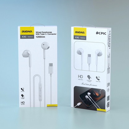 Handsfree USB-C Dudao X3C, Λευκό